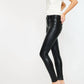 Kancan - Cherry High Rise Faux Leather Super Skinny Jeans