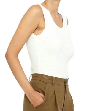 7115 By Szeki - Linen Scoop Neck Knit Tank Top