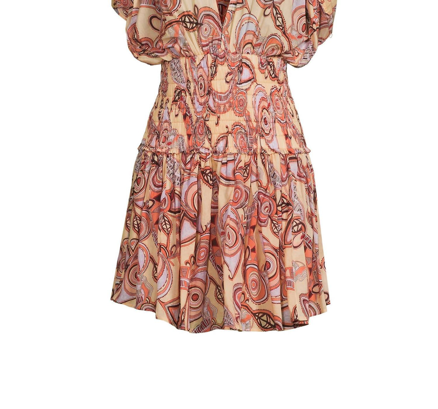 A.L.C. - Luna Print Smocked Mini Dress
