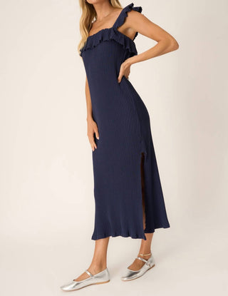 Deluc - Mona Ruffle Sleeve Rib Dress