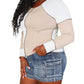Double Take - Color Block Exposed Seam Top