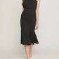 Entro - Pleated Strapless Midi Dress