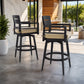 Modern Outdoor 2-Piece Swivel Bar Chairs