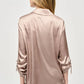 Joseph Ribkoff - Satin Button-down Roll-tab Satin Blouse