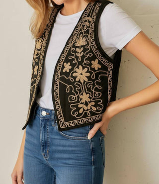 Baevely By Wellmade - Amalia Embroidered Vest