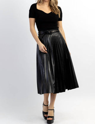 A.Ren - Camden Faux Leather Midi Skirt