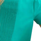 Blu Pepper - Short Sleeve Center Pleated Blouse