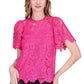 Jade - Short Sleeve Lace Top