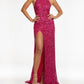 Ashleylauren - Halter Top Sequin Gown