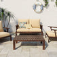 4 Pieces Outdoor Sofa Set with Cushions and Coffee Table