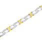10k Yellow Gold Plated Sterling Silver 1/4 cttw Diamond Infinity and X Link Bracelet (I-J Clarity, I2-I3 Color) - Size 7.25"