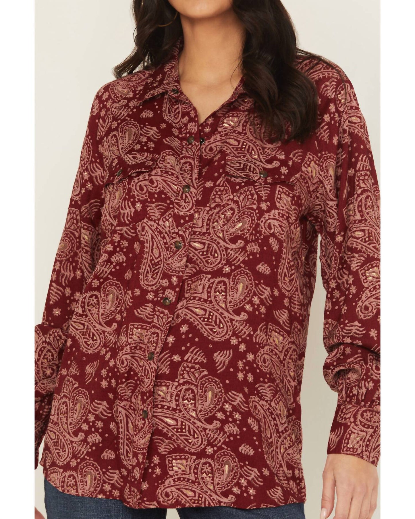Ariat - Carmine Paisley Print Long Sleeve Snap Stretch Western Shirt