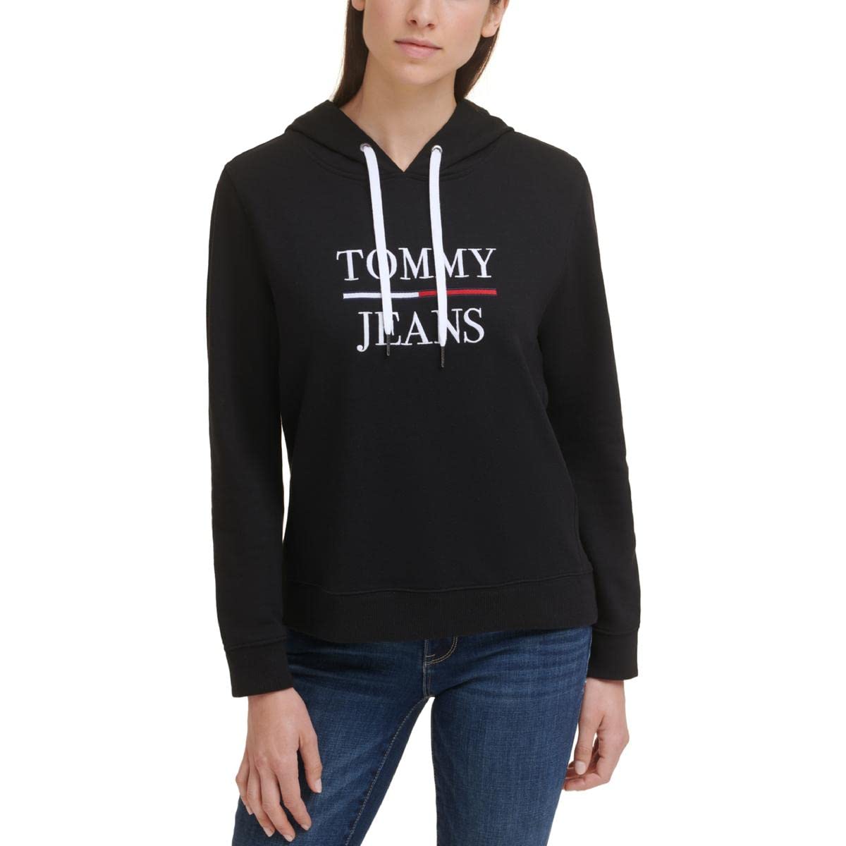 Tommy Jeans Womens Logo Comfy Hoodie Black XXS