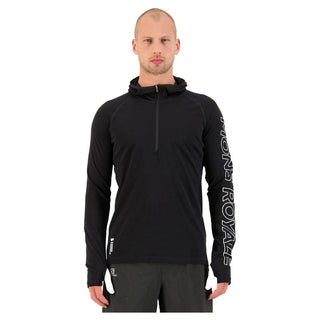 Mons Royale Temple Tech Mens Hooded Zip Top Black M