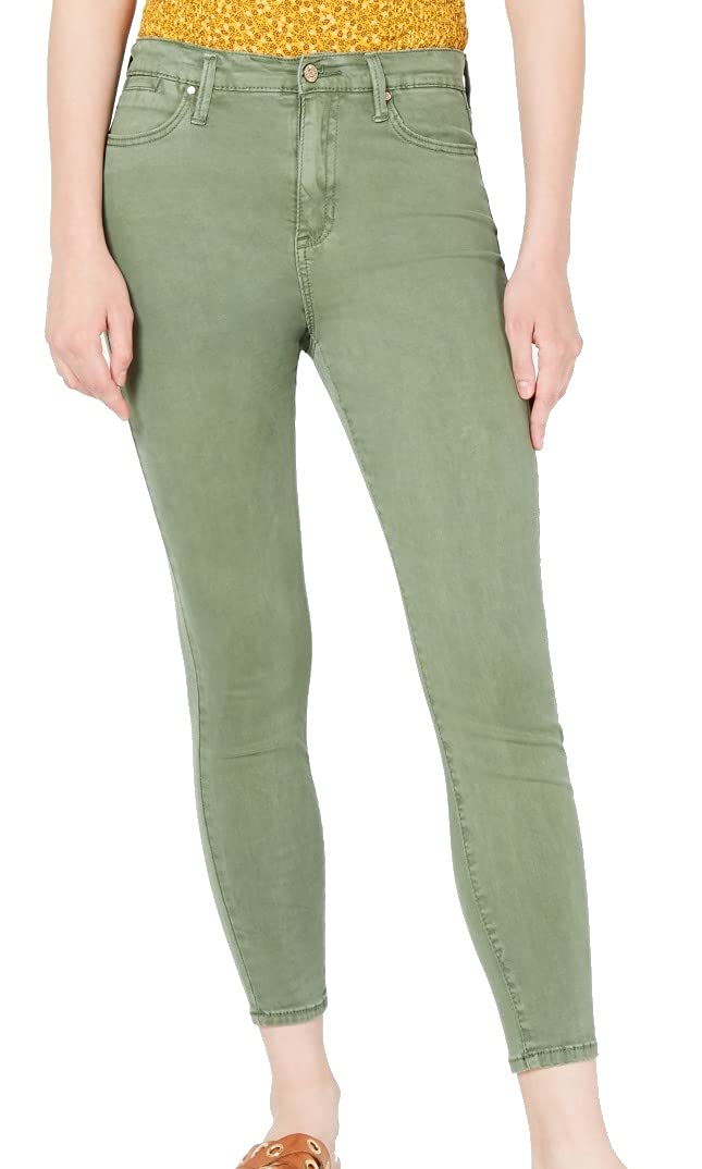 Celebrity Pink Juniors' High-Rise Ankle Skinny Jeans Green Size 5