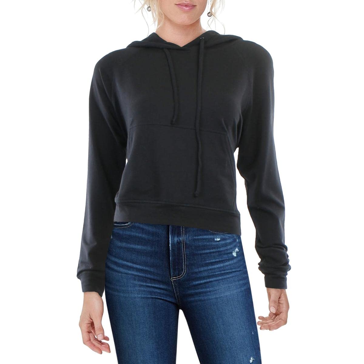 Betsy & Adam Womens Comfy Cozy Hoodie Black M