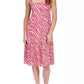 Michael Kors Zebra Sleeveless Midi Dress - Geranium