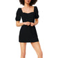 French Connection Womens Berina Square Neck Short Mini Dress Black 4