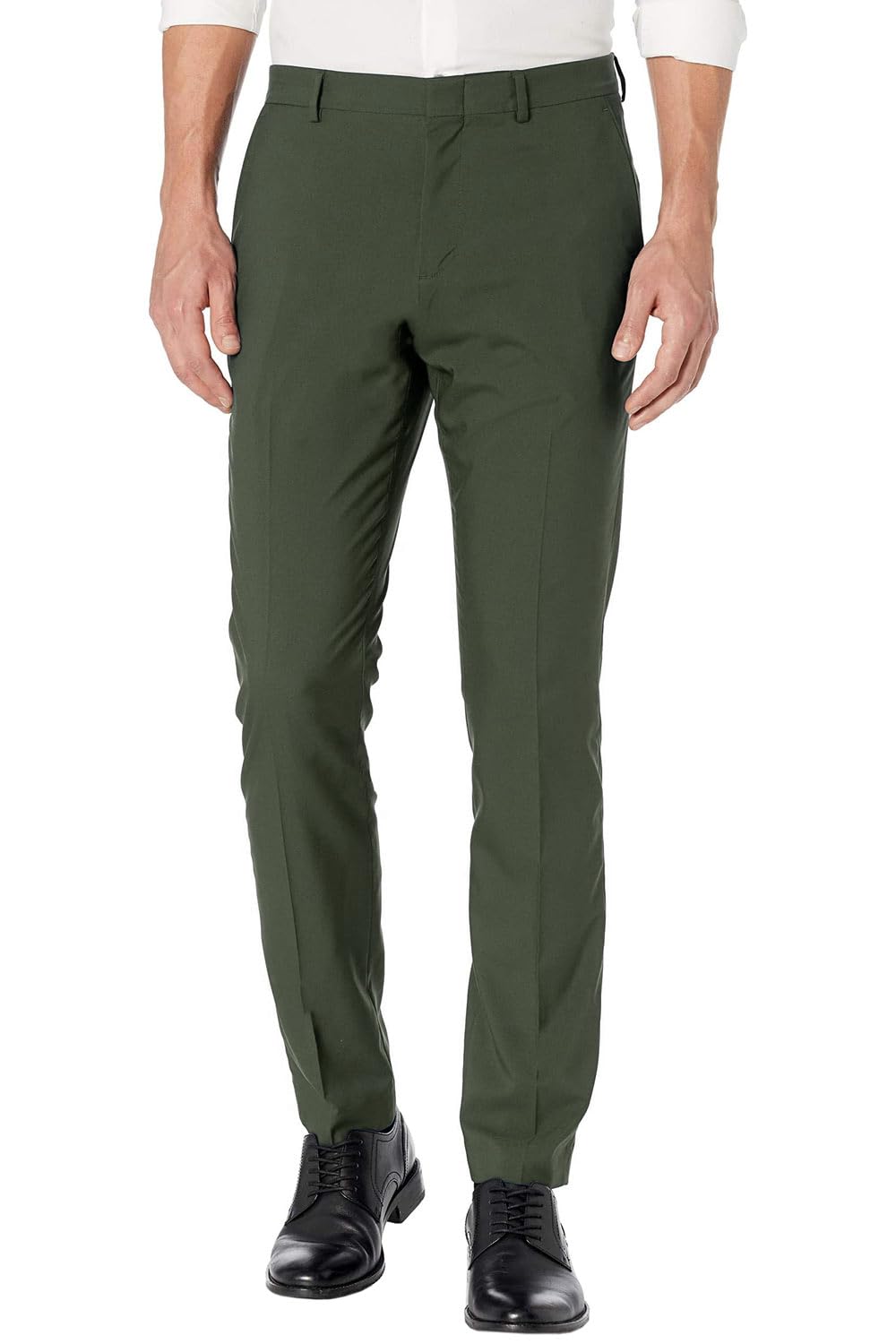 Perry Ellis Portfolio Mens Skinny Fit Tech Dress Pants 32W x 32L Deep Depths
