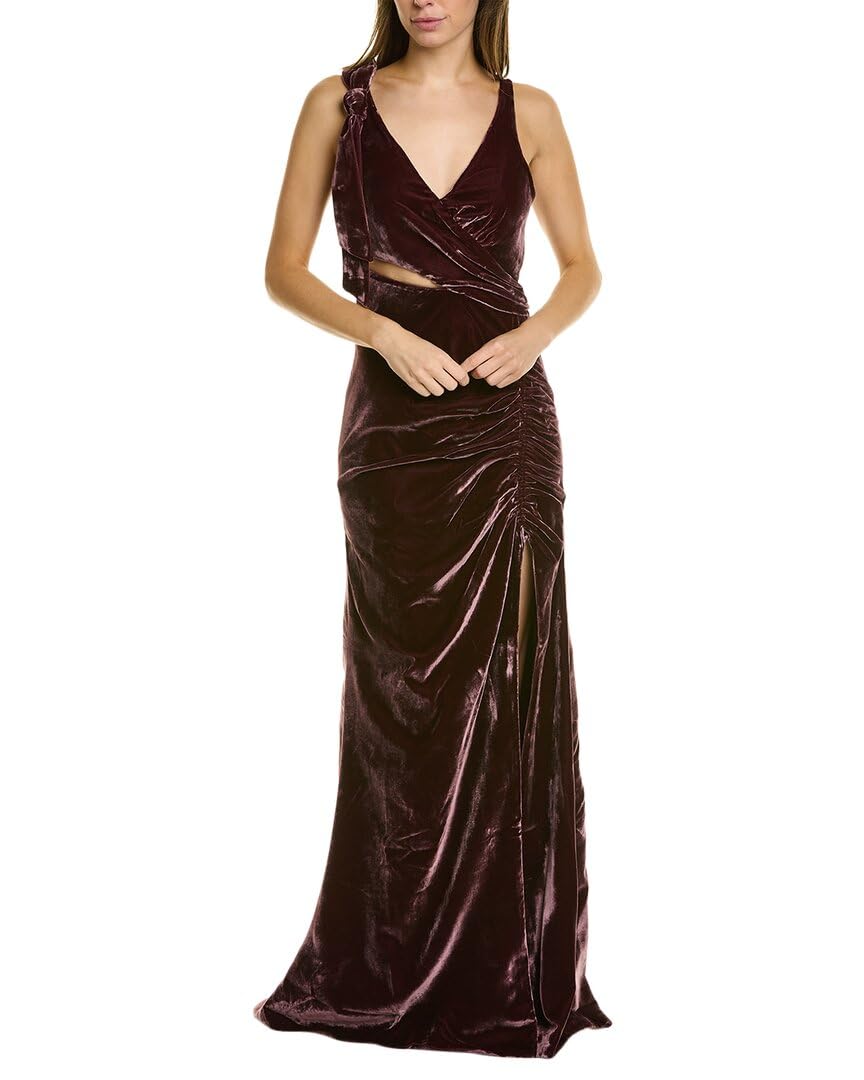 Cinq à Sept Womens Genevive Silk-Blend Gown, 4, Purple