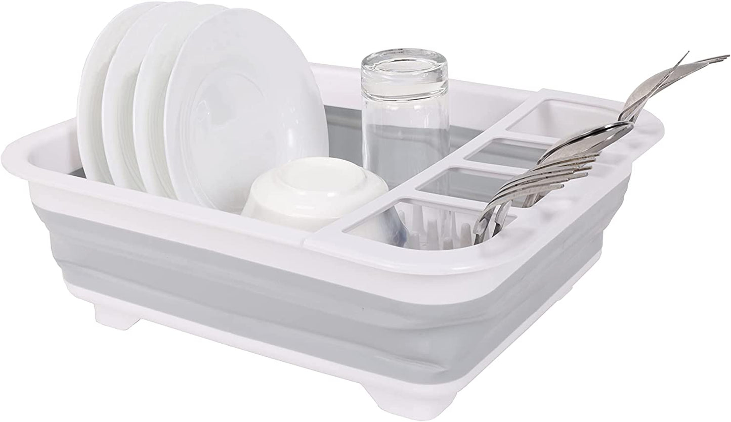 Collapsible Plastic Dish Rack - 3 Colors