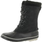 LLBean Black Sailcloth Lace-Up Snow Boot - Women's Size: Medium