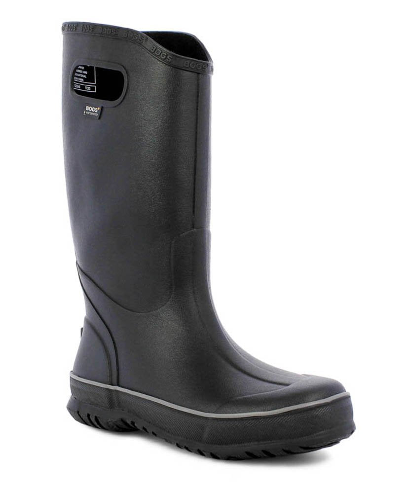 Bogs Men's Black Waterproof Rubber Rain Boots - Size 13
