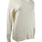 Michael Michael Kors Womens Ribbed Snap Hem Pullover Sweater Ivory L