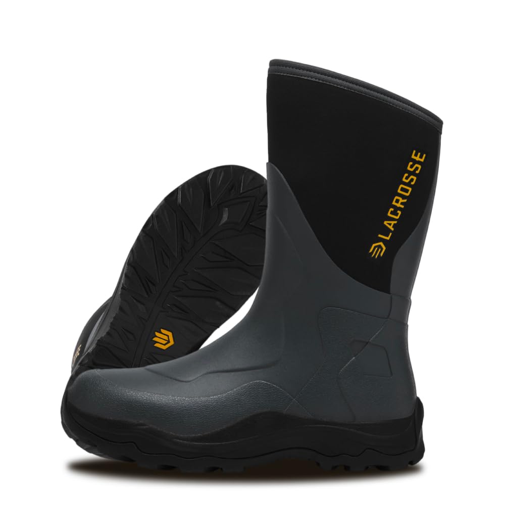 LaCrosse Alpha Agility Men s Field Boot Black Gray Size 14