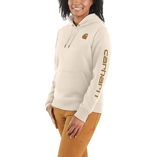 Women's Relaxed Fit Midweight Logo Sleeve Sweatshirt - Malt Brown
