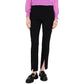 1.STATE Womens Front Slit Casual Trouser Pants, Black, 6