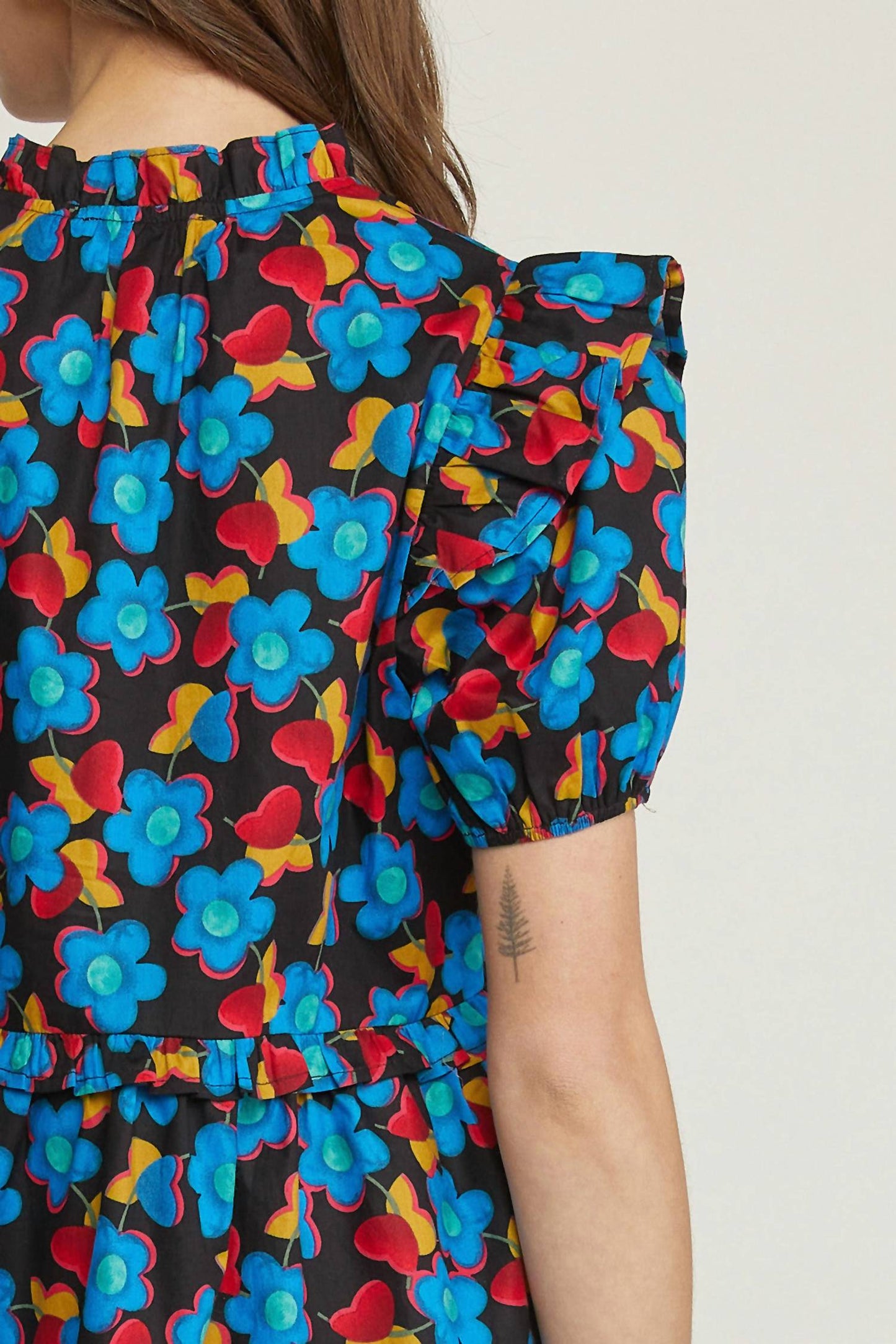 Entro - Floral & Ruffle Top