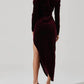 Astr - Sirica Velvet Off Shoulder Midi Dress