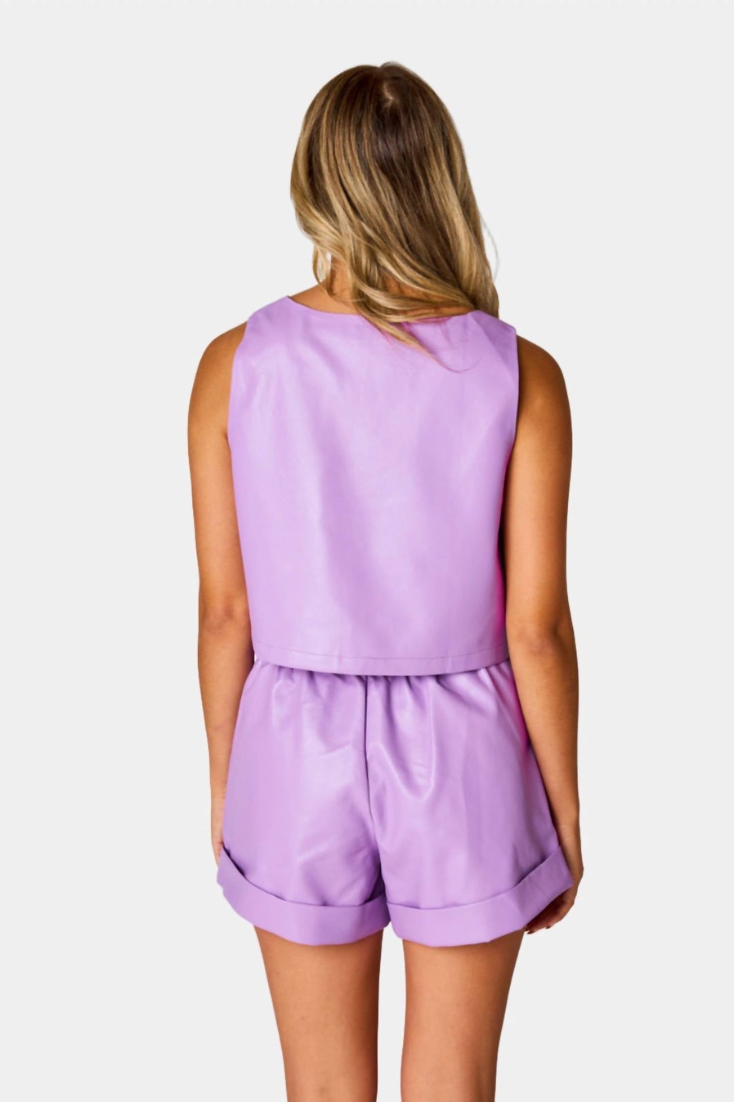Buddylove - Manning Vegan Leather Cropped Tank Top