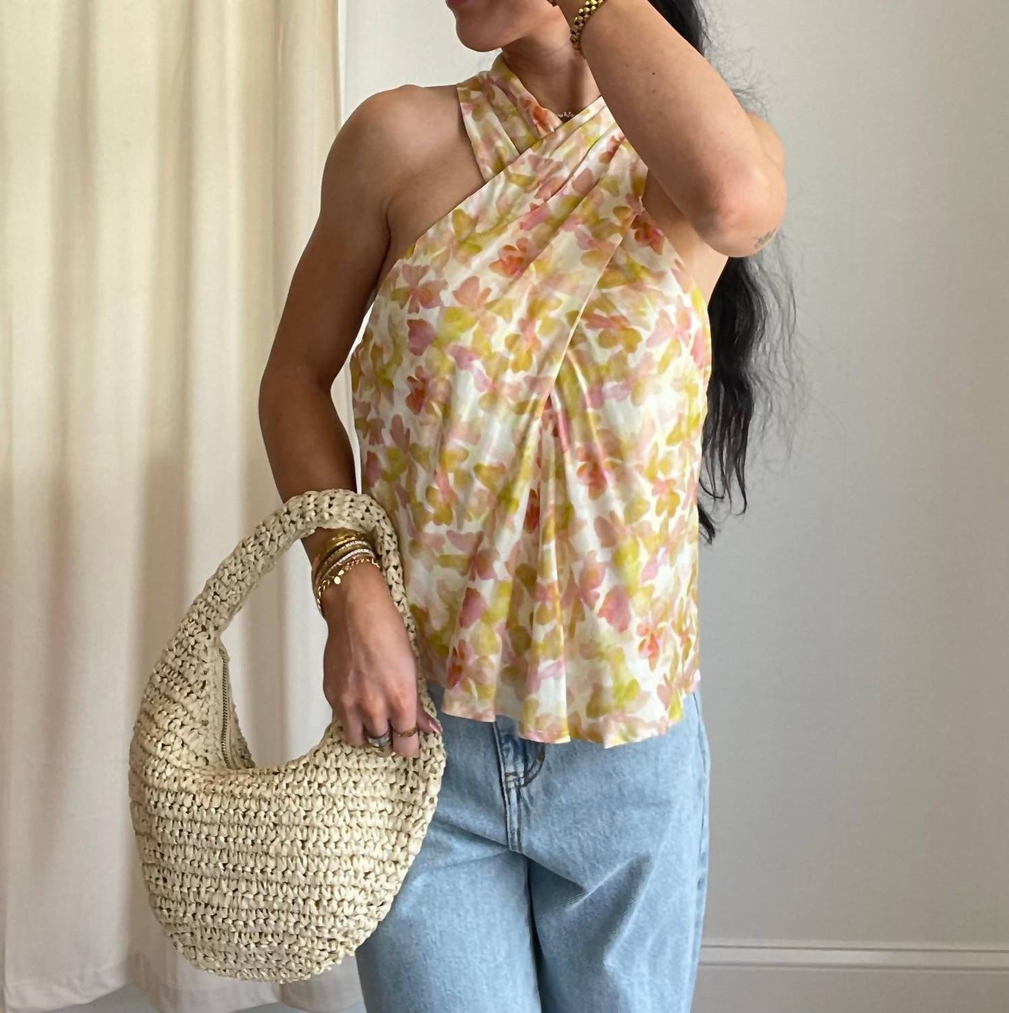 Lucy Paris - Thora Floral Halter Top