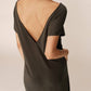Grace & Mila - V-neck At The Back Peace Maxi Dress