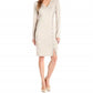 Calvin Klein - Glitter Sheath Knit Lace Up Sweater Dress