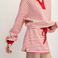 Eesome - Striped Long Sleeve Cropped Pullover