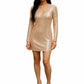 Rumored - Mackie Sequin Long Sleeve Mini Dress