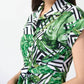 Joseph Ribkoff - Tropical Print Waist Tie Shirt Dress