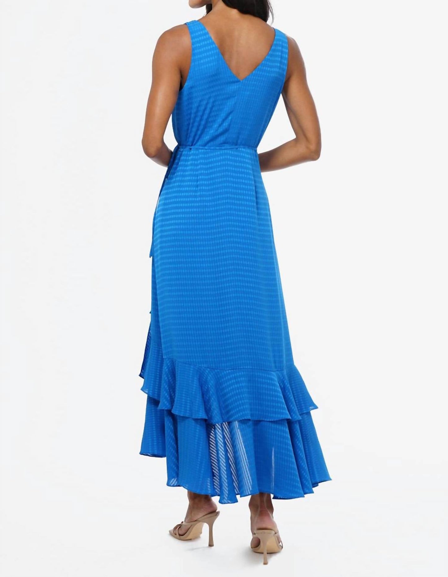 Adelyn Rae - Patricia Textured Rosette Wrap Dress