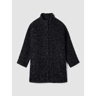 Eileen Fisher - Curly Alpaca Stand Collar Coat