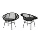 Cordella Outdoor Woven Wicker Chairs with Cushions Set of 2
