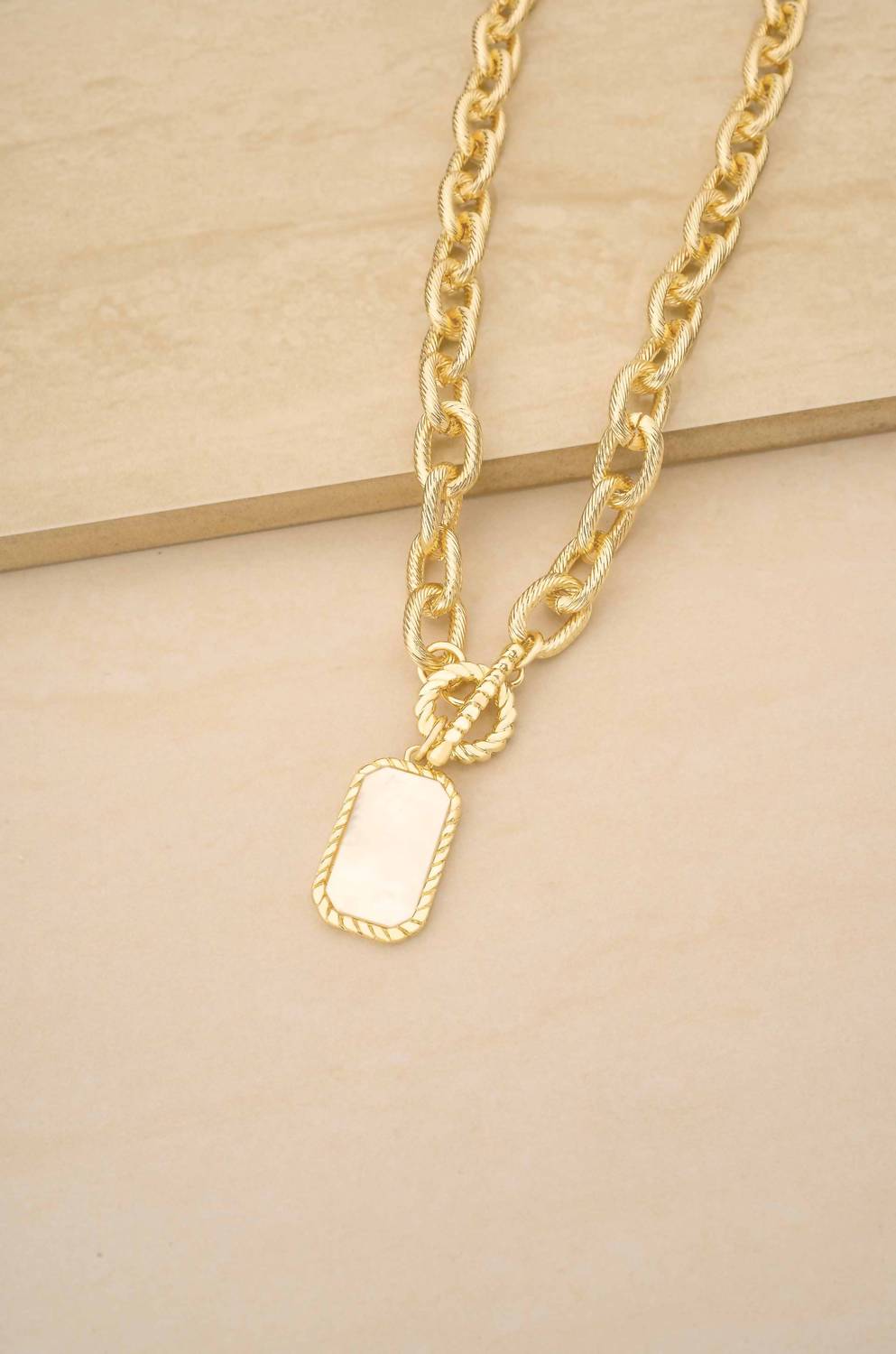 Ettika - Women's Chain Link And Mother Of Pearl Necklace