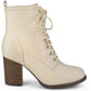 Journee Collection Women's Baylor Lace Up Bootie Brown Size 5.5 M