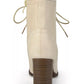 Journee Collection Women's Baylor Lace Up Bootie Brown Size 5.5 M