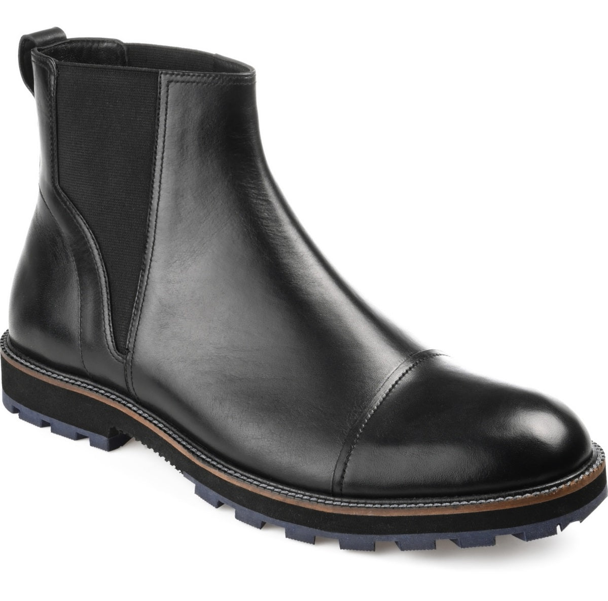 Thomas & Vine Men's Jaylon Cap Toe Chelsea Boot Black Size 10 M