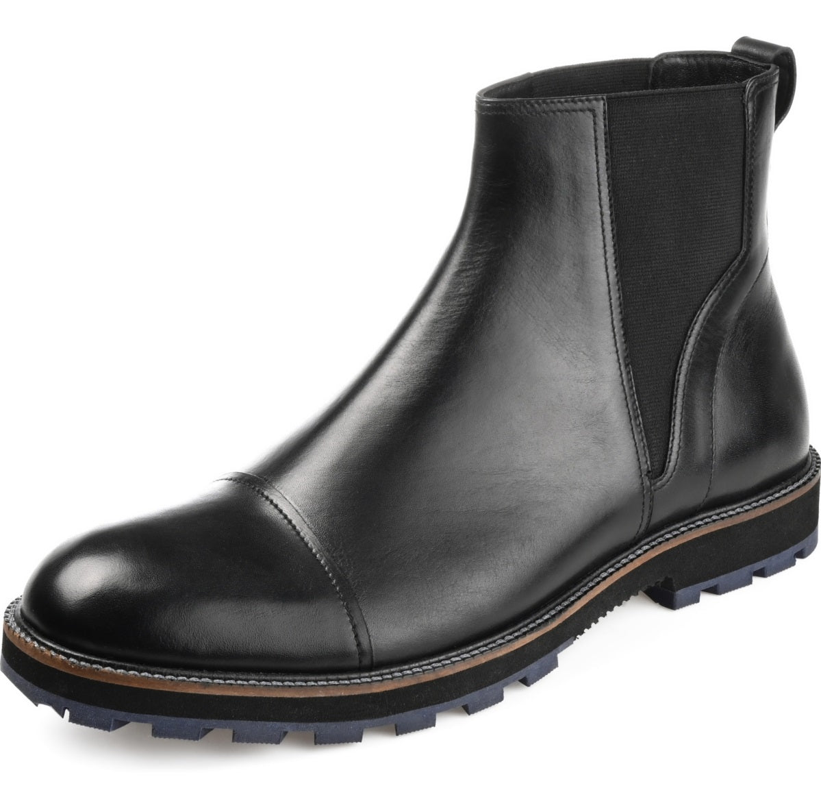 Thomas & Vine Men's Jaylon Cap Toe Chelsea Boot Black Size 10 M