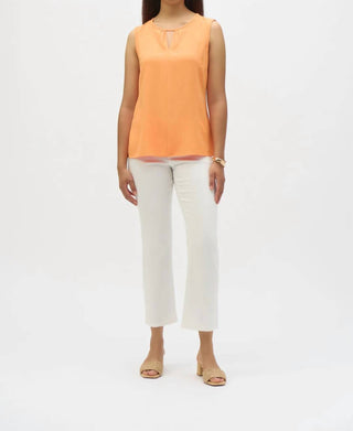 Joseph Ribkoff - Apricot Eggshell Keyhole Cut Out Sleeveless Top