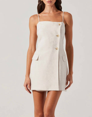 Astr - Azria Button-Front Wrap Dress